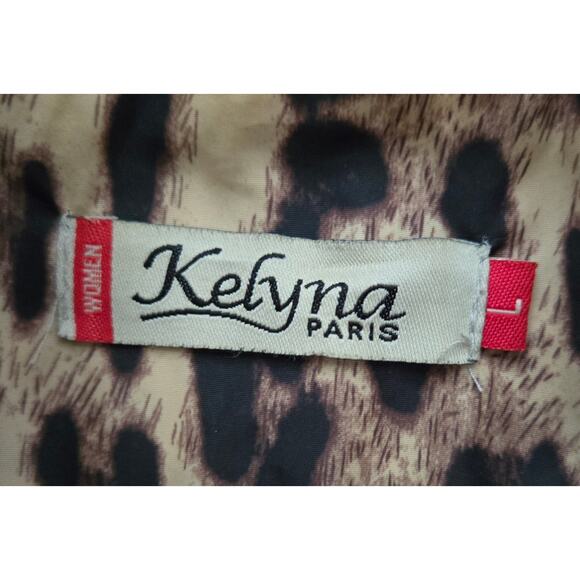 Kelyna Paris Womens Animal Print Raincoat with Detachable Hood Size Large - Picture 8 of 14